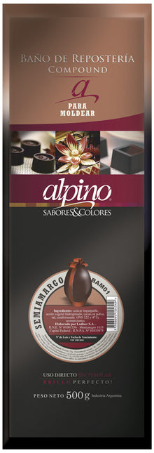 Alpine Semi Bitter Chocolate for molding, 500 g / 17.63 oz