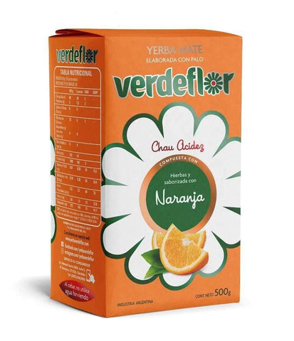 Yerba mate sabor Naranja Verdeflor, 500 g / 17,63 oz