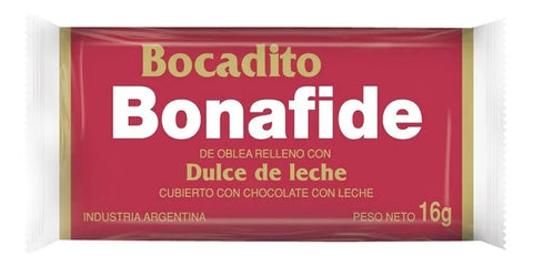 Bocadito de Chocolate con Dulce de leche Bonafide, 16 g / 0,016 oz (Paquete de 6)
