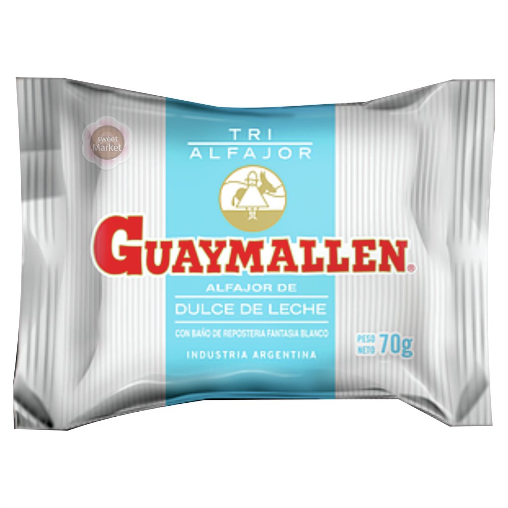 Guaymallen White Chocolate Triple Alfajor, 70 g / 2.46 oz