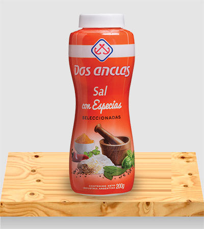 Salt with Selected Spices Dos Anclas, 200 g / 7.05 oz (Salt Shaker)
