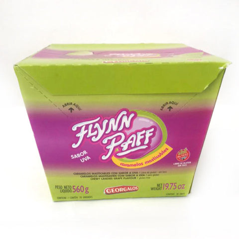 Flyn Paff Grape Flavored Candies Without TACC, 560 g / 19.75 oz (Box of 70 units)