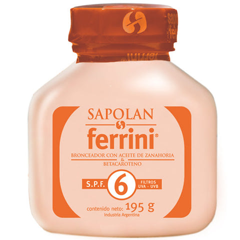Crema Bronceadora Sapolan Ferrini, 195 g / 6,87 oz