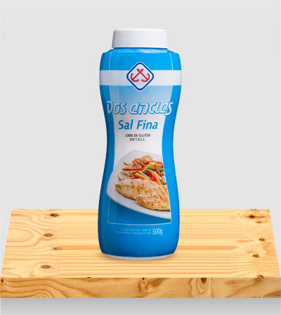 Fine Salt Without TACC Two Anchors, 500 g / 17.63 oz (Salt Shaker)